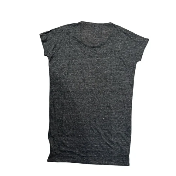 Everlane Womens 100% Linen Charcoal Short Sleeve Tee shirt dress Size Large mini - Picture 5 of 7